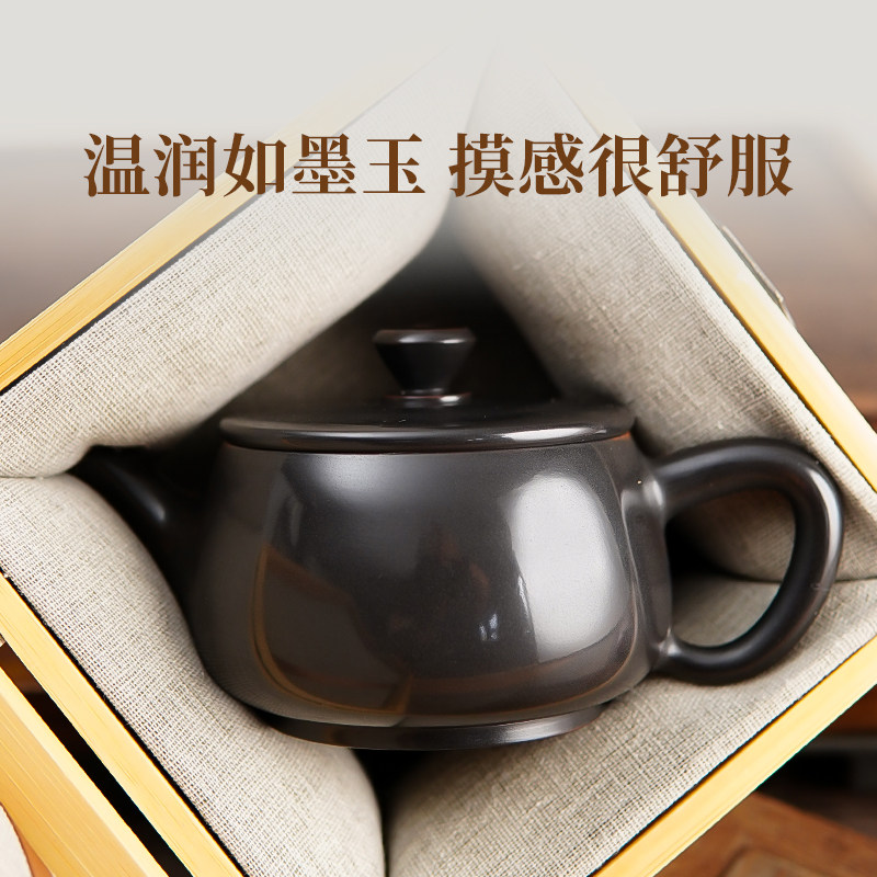 【滇匠企业店】云南建水紫陶茶壶大口汉瓦石瓢壶紫砂茶具手工单纯