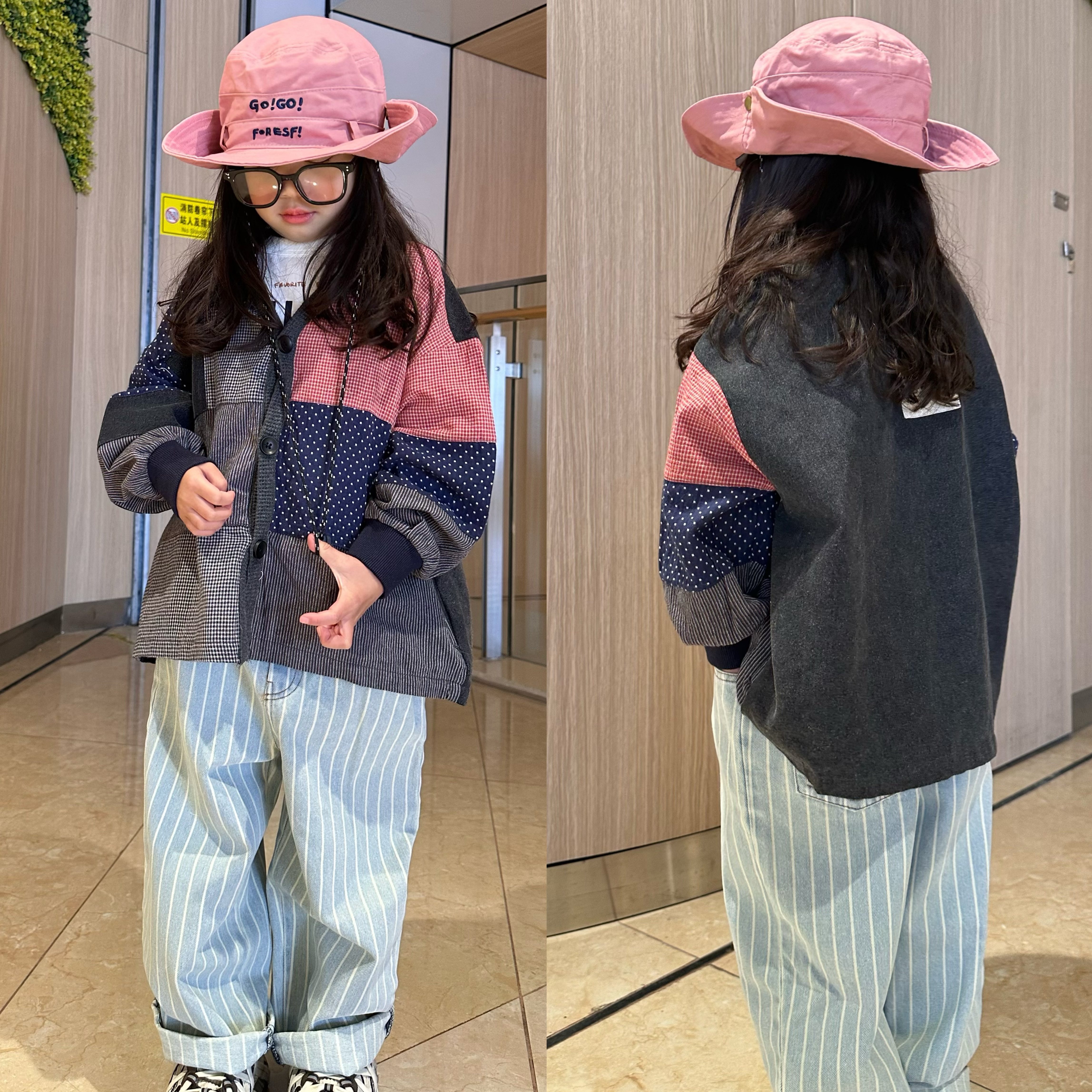 闲闲家26年春季新款日系儿童拼接外套男女童宝宝洋气开衫长袖上衣,童装/婴儿装/亲子装,普通外套,淘宝优惠券,粉丝福利购,淘宝优惠卷