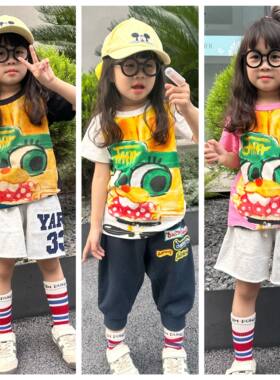 夏季新款卡通大印花短袖T恤