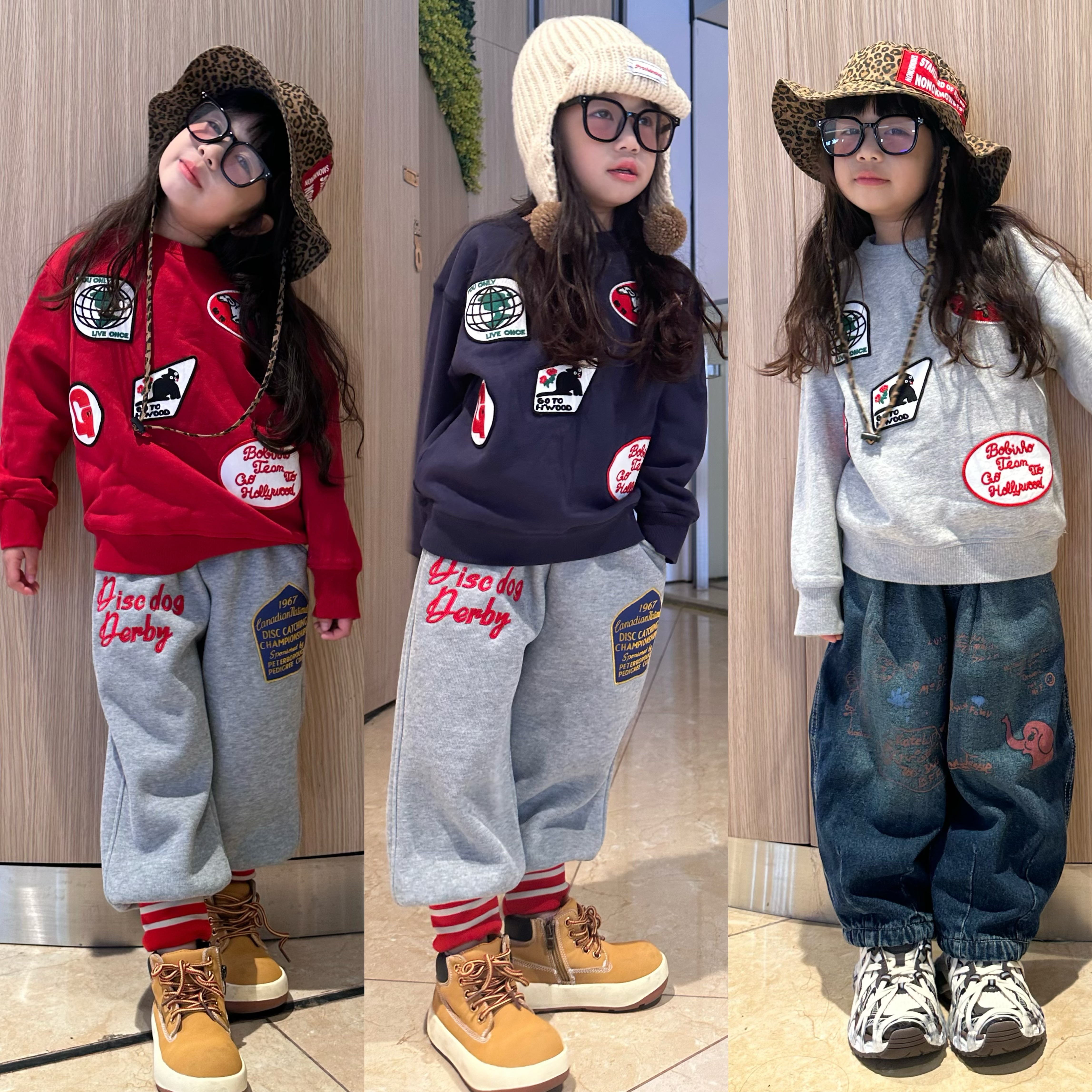 闲闲家日系儿童加绒卫衣