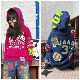 炸街帽衫 连帽卫衣男女童时尚 日系儿童徽章刺绣长袖 25年春秋dd童装