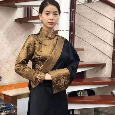 新款女士套装藏装藏袍藏区街头藏式藏族民族风服装旅拍锅庄舞蹈服