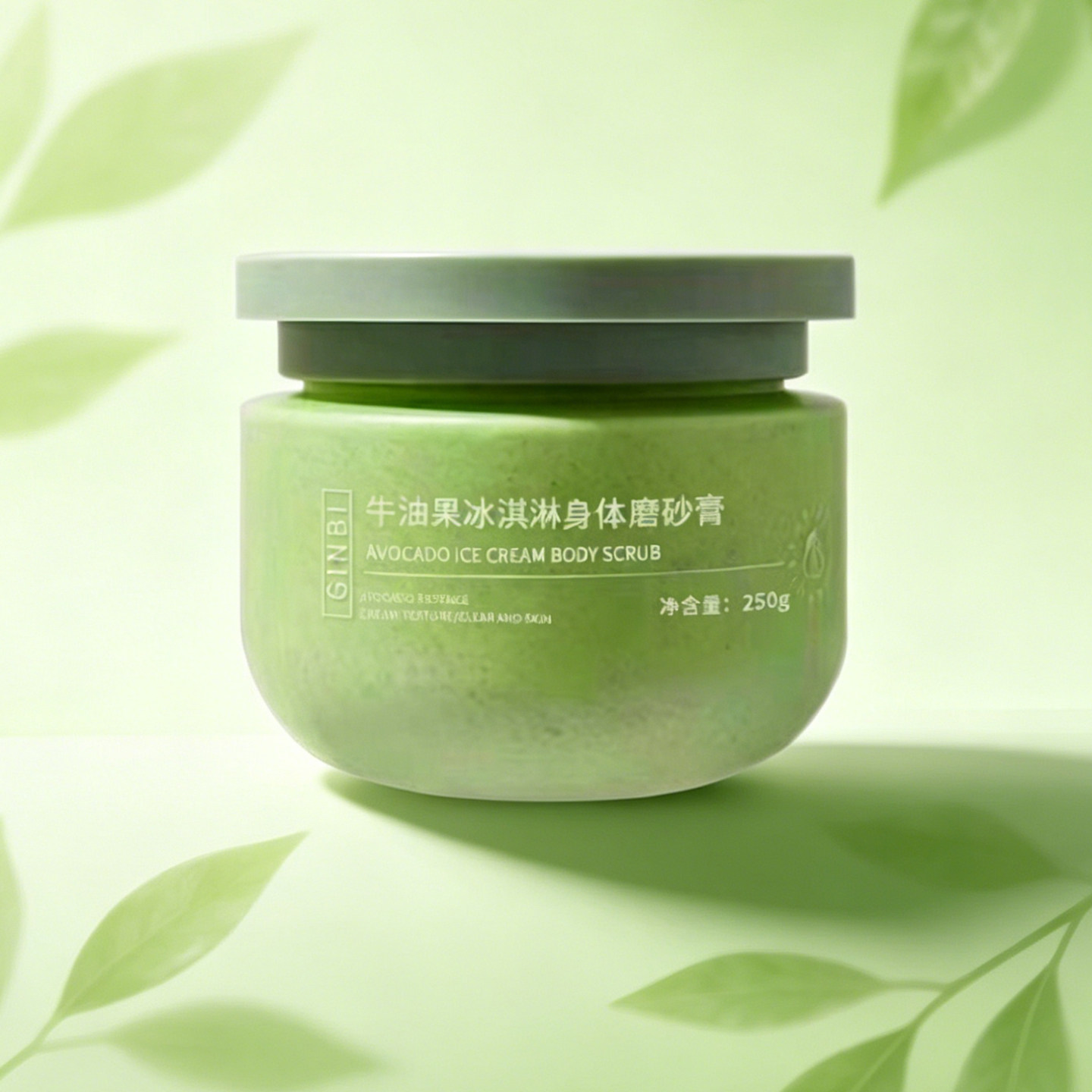 吟美牛油果冰淇淋身体磨砂膏深层清洁滋润去鸡皮磨砂水润保湿舒缓
