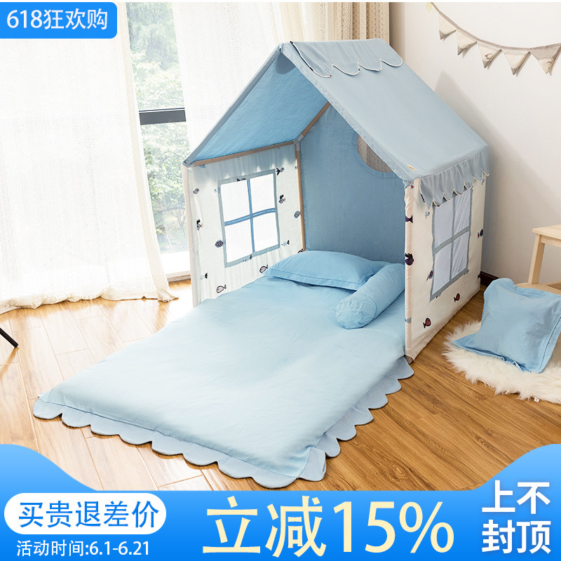 儿童帐篷游戏屋室内家用大号男孩可睡觉玩具屋宝宝卡通帐篷装饰灯