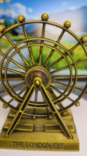 新品知名家居桌面英国伦敦摩天轮大本钟模型地标建筑金属摆件