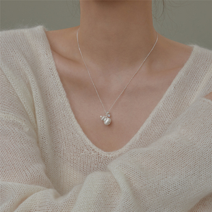 梵灵原创设计S925纯银银沙葫芦项链温润哑光低调典雅守护好运礼物