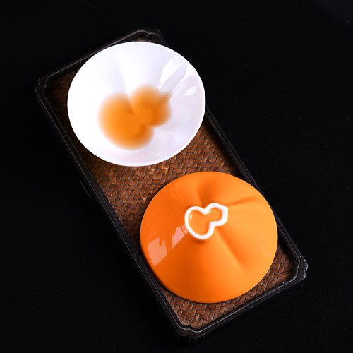福禄陶瓷葫芦主人杯色釉功夫茶杯