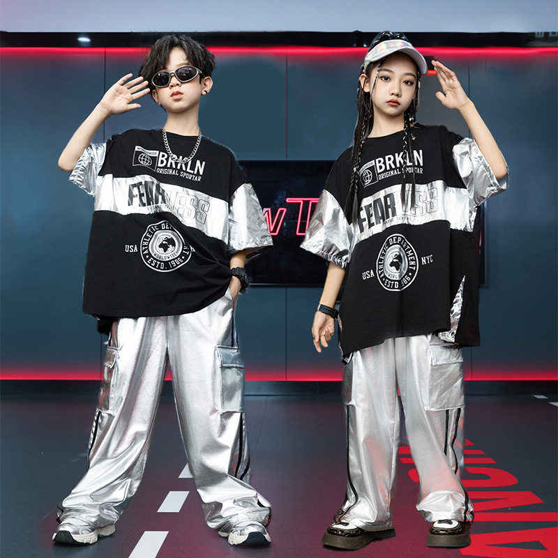 爵士舞服装女童舞蹈演出服儿童炸街走秀套装少儿街舞jazz练功服装
