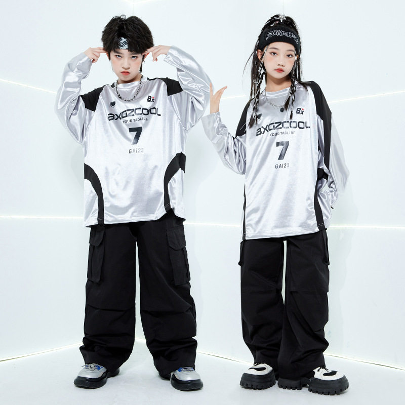 街舞儿童潮服演出服男童套装hiphop童装少儿定制爵士卫衣酷炫走秀