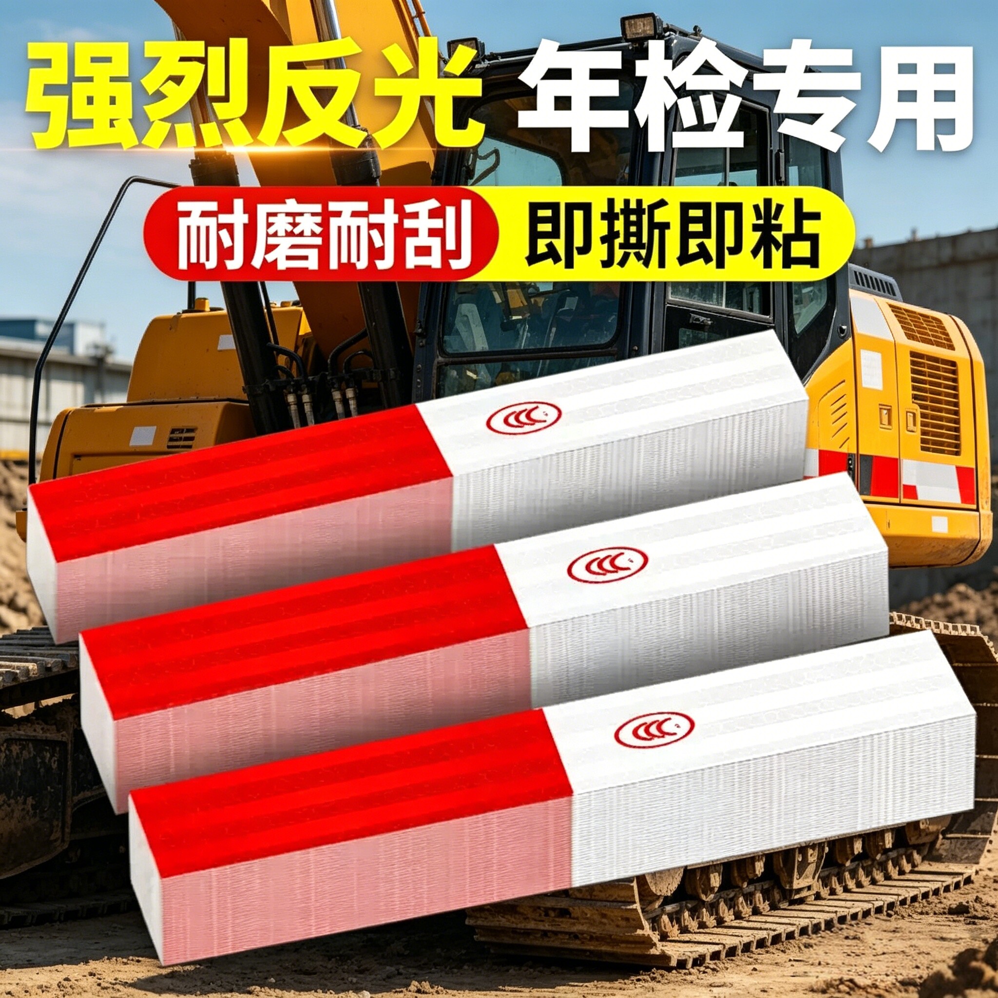 汽车反光贴年检专用车身贴纸国旗警示反光强烈防水国标款即撕即粘图片