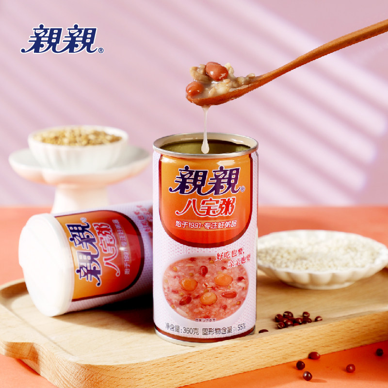 亲亲八宝粥早餐食品米休闲方便速食粥五谷杂粮360g罐装泡沫无损装,粮油调味/速食/干货/烘焙,速食粥,淘宝优惠券,粉丝福利购,淘宝优惠卷