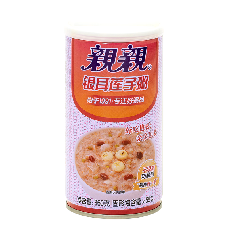亲亲八宝粥银耳莲子粥五谷杂粮营养早餐速食粥360g*12罐整箱