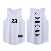 23号美式 运动T恤球衣训练队服宽松速干定制 篮球服背心男坎肩无袖