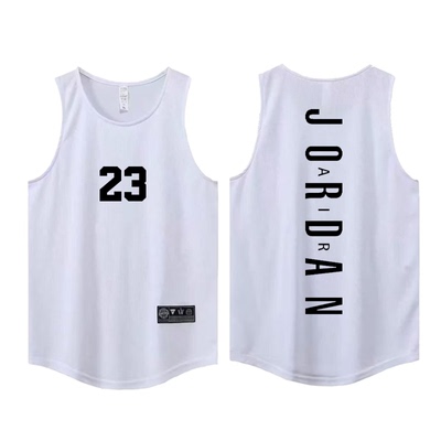 23号美式篮球服背心男坎肩无袖运动T恤球衣训练队服宽松速干定制