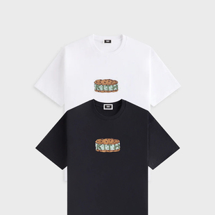kith Treats Chip Tee发泡印花巧克力夹心饼干短袖圆领T恤情侣 潮