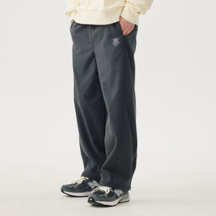 子 加绒刺绣运动休闲百搭松紧腰长裤 KITH秋冬机能垂感直筒卫裤 男士