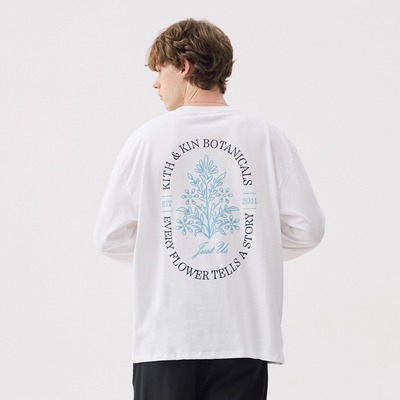 KITH发泡植绒花卉印花长袖T恤