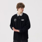 KITH 上衣 潮牌情侣装 学院风撞色翻领长袖 卫衣男女宽松简约POLO衫