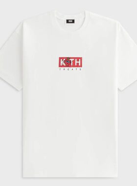 KITH BOX 经典樱桃草莓logo印花短袖美潮男圆领套头Tee恤情侣宽松