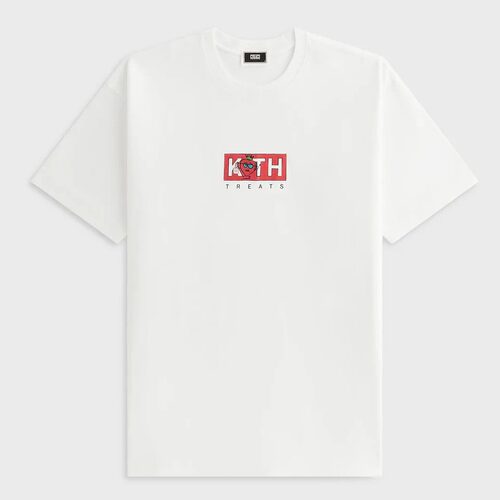 KITH BOX 经典樱桃草莓logo印花短袖美潮男圆领套头Tee恤情侣宽松