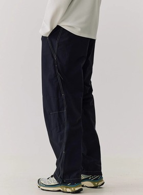 KITH明线机能腰带长裤潮牌日式山系直筒网眼男女户外工装伞兵裤子