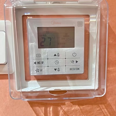 温控器中央空调面板防水盒粘贴款内尺寸10.7*10.7厘米浴室防水罩