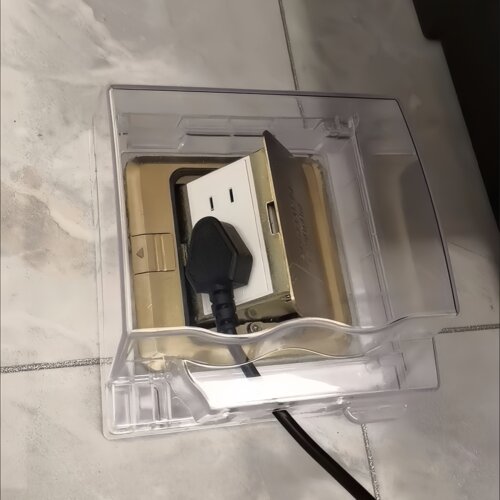 地插防水盒粘贴款内尺寸12.2*12.2厘米地板插座防水罩保护盖加高