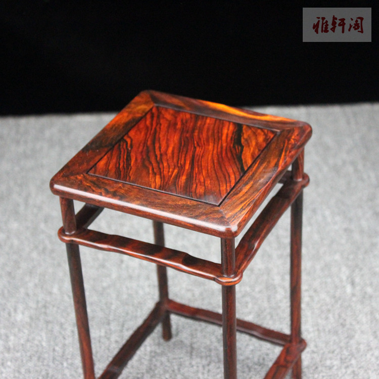 红酸枝木微型盆景架多肉花瓶奇石桌面小花架中式摆件花几红木底座,家居饰品,木雕,淘宝优惠券,粉丝福利购,淘宝优惠卷