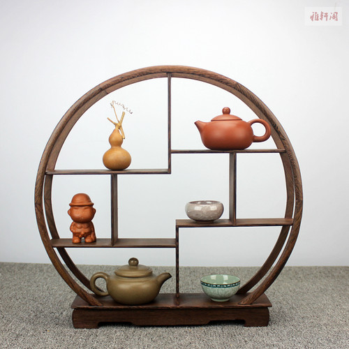 黑鸡翅实木多宝架奇石底座博古架