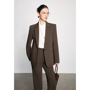 西装套装女春秋休闲直身显瘦面试穿搭高端商务宴会轻奢美女神范装