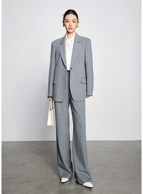 阔腿裤西装套装女高级感2025新款秋冬气质女神范高端休闲廓形西服