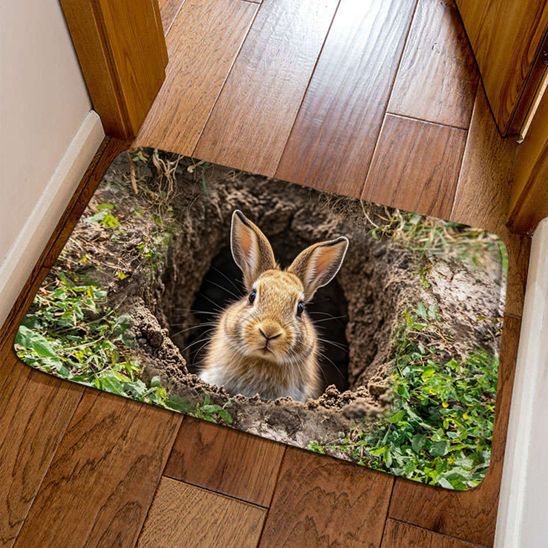 可爱兔子进门地垫入户客厅大门口家用厨房玄关脚垫定制宠物地毯,居家布艺,家用脚垫,淘宝优惠券,粉丝福利购,淘宝优惠卷