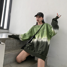 上衣 宽松bf慵懒风ins长袖 何以沫潮牌2019新款 渐变卫衣女春秋薄款