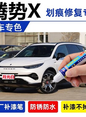 适用20款腾势X幻夜灰月光白珍珠漆补漆笔划痕修复银河紫色自喷漆