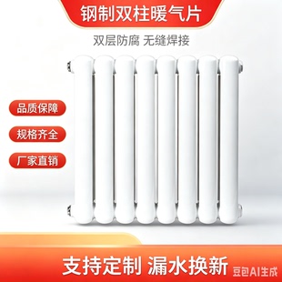 钢制暖气片家用6030款双柱大水道钢二柱散热器集中供暖水暖包邮
