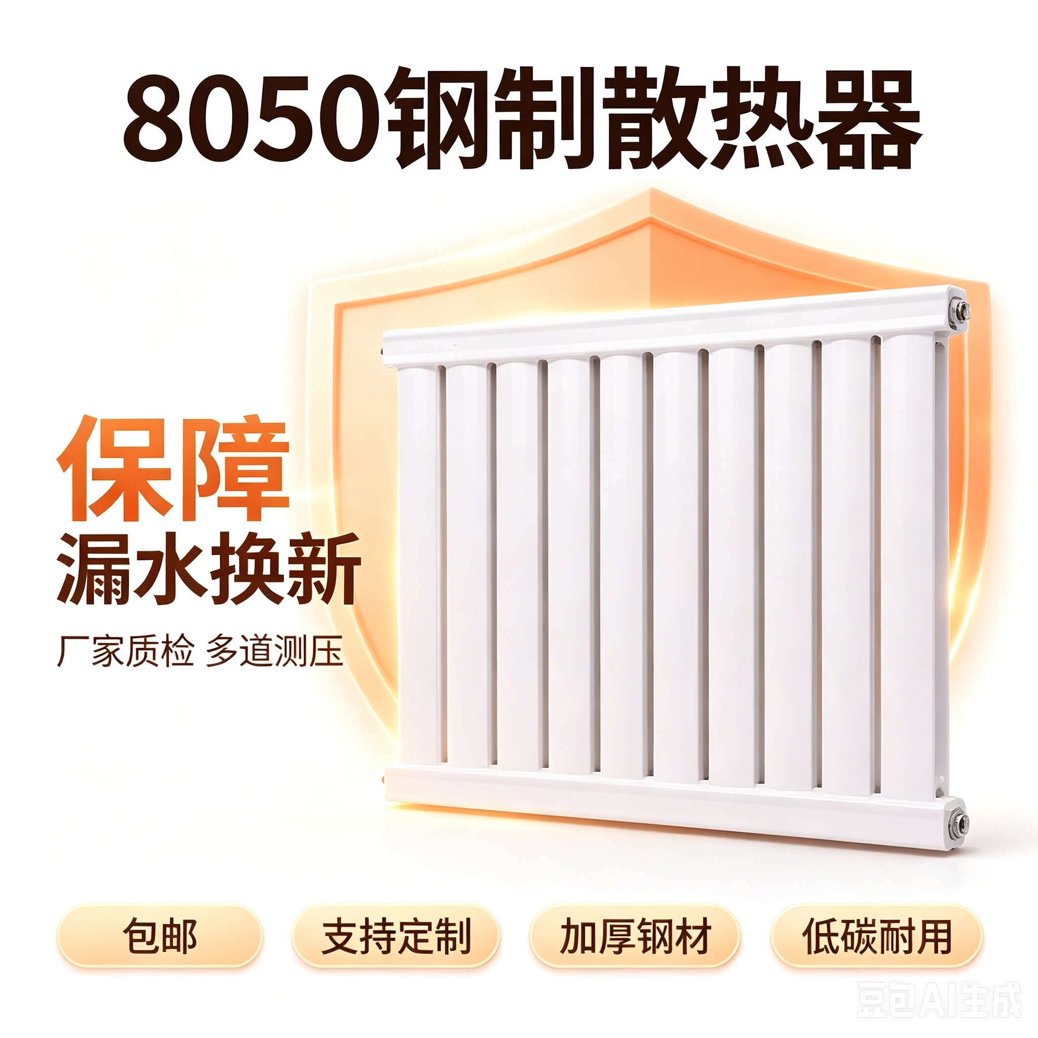 碳钢暖气片防腐家用钢制加厚水暖散热器挂式暖气片集中供暖包邮