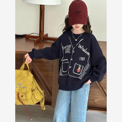 女童超好看洋气卫衣2025