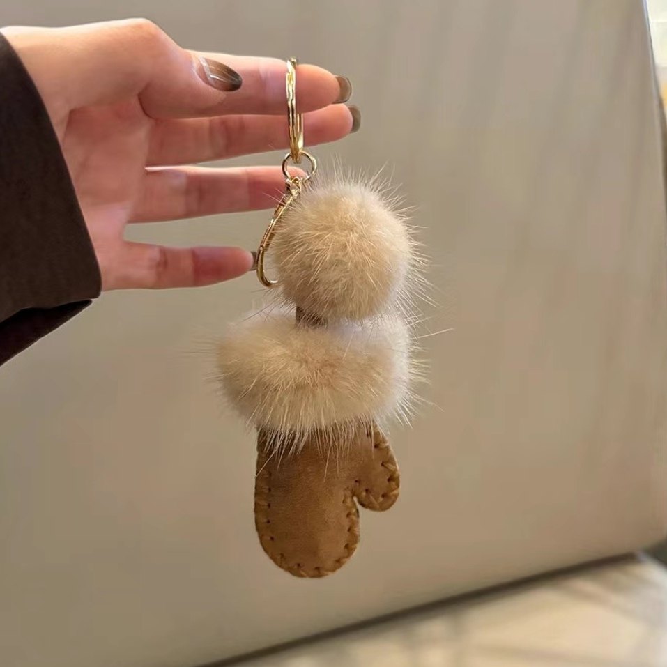 Trending Mini Mittens and Boots Plush Bag Charm Keychain - Product image 2
