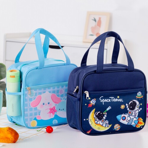 日式可爱卡通儿童防水手提袋便当