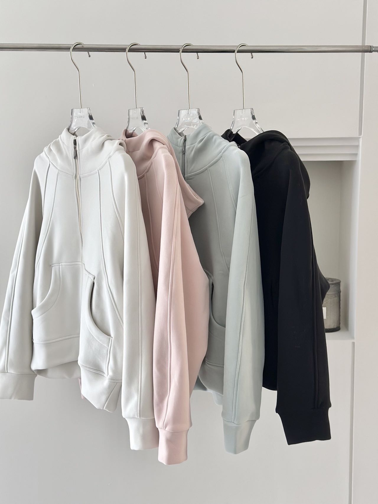 lu家原单连帽外套羊毛蚕丝蛋白热暖绒上衣女秋冬款石墨烯卫衣开衫