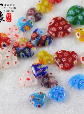 diy心形琉璃手工串珠爆款推荐