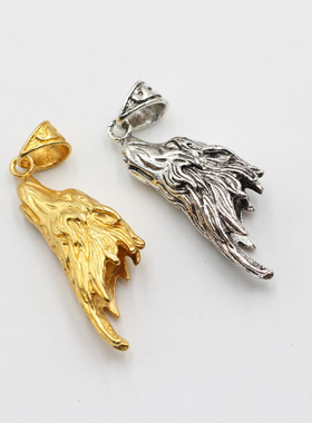 复古狼头挂件民族风饰品吊坠