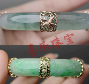 青岛金银镶嵌金镶玉手镯修复修补断裂痕维修加工连接包金包银玉镯