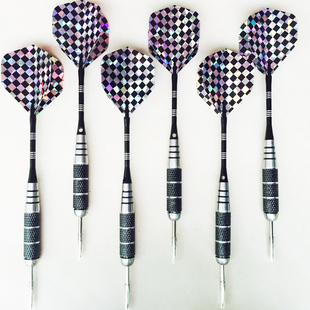 22克专业比赛专用不锈铁飞镖针 6只装 全金属飞标镭射尾翼 包邮