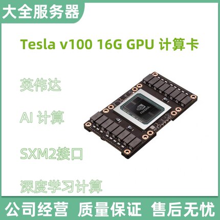 NVIDIA 英伟达Tesla V100 16G深度学习 AI运算 SXM2 GPU 显卡