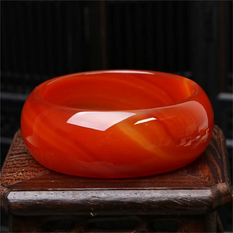 珠宝天然红玛瑙女款带证书手镯