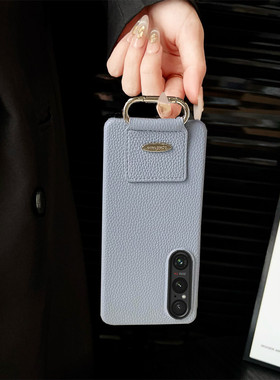适用于索尼xperia1VII手机壳Sony皮纹xperia10VII登山扣xperia5IV保护xperia1III半包纯色高级感xperia1V硬壳