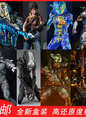 铁血战士大战异形抱脸虫卵手办异种可动模型掠夺者逆种捕食者周边