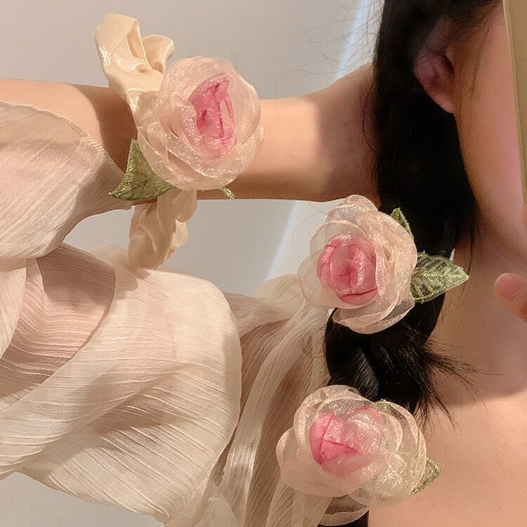 麻花辫发饰低发尾发圈小花辫子夹图片