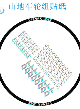 DT SWISS自行车贴纸山地车轮框轮组车轮子贴纸轮毂反光装饰防水贴